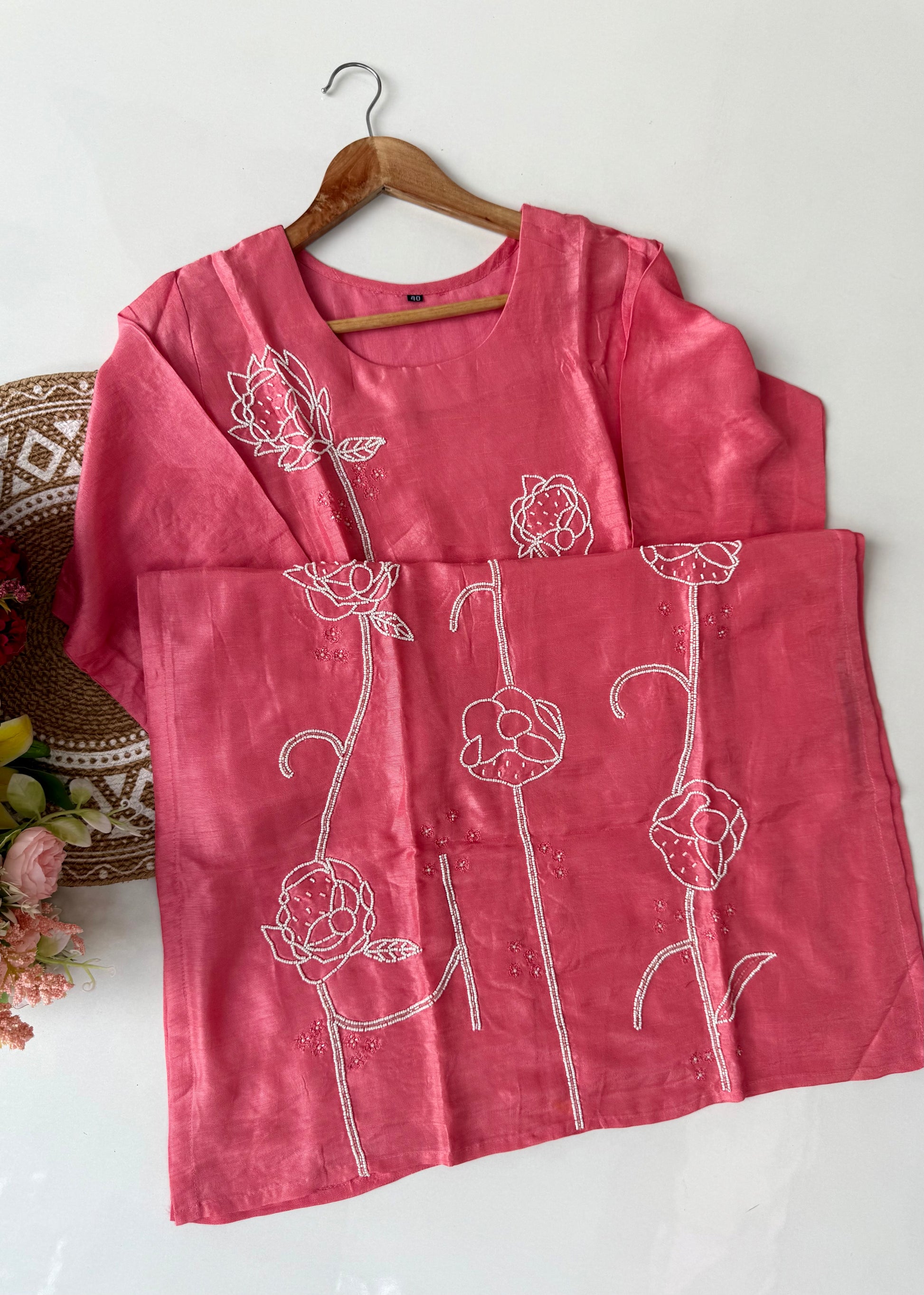 “Sarah” Premium Dola silk heavy handwork kurta set 🛍️