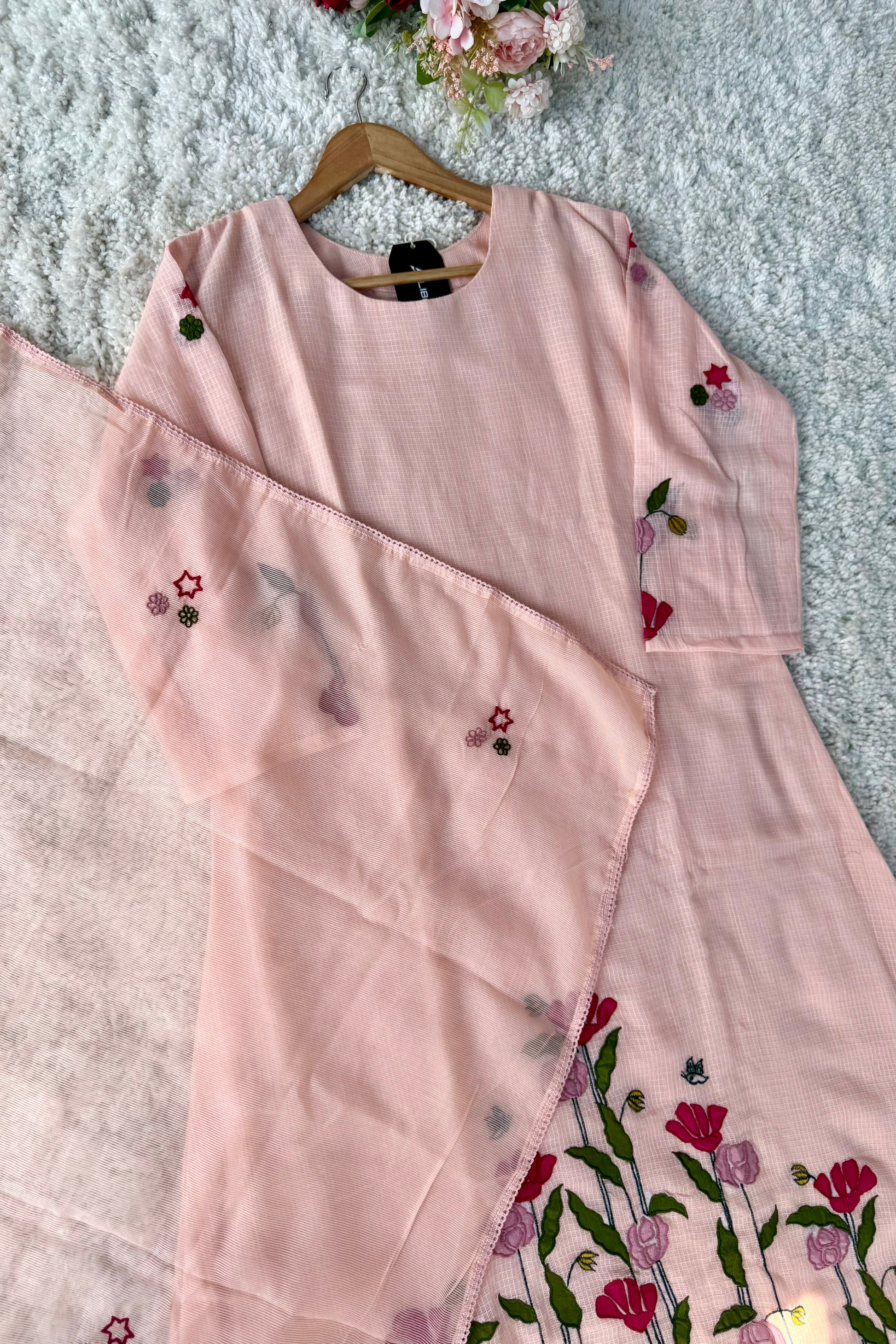 Gulnoor – Beautifully crafted Kota A-Line Kurta Set