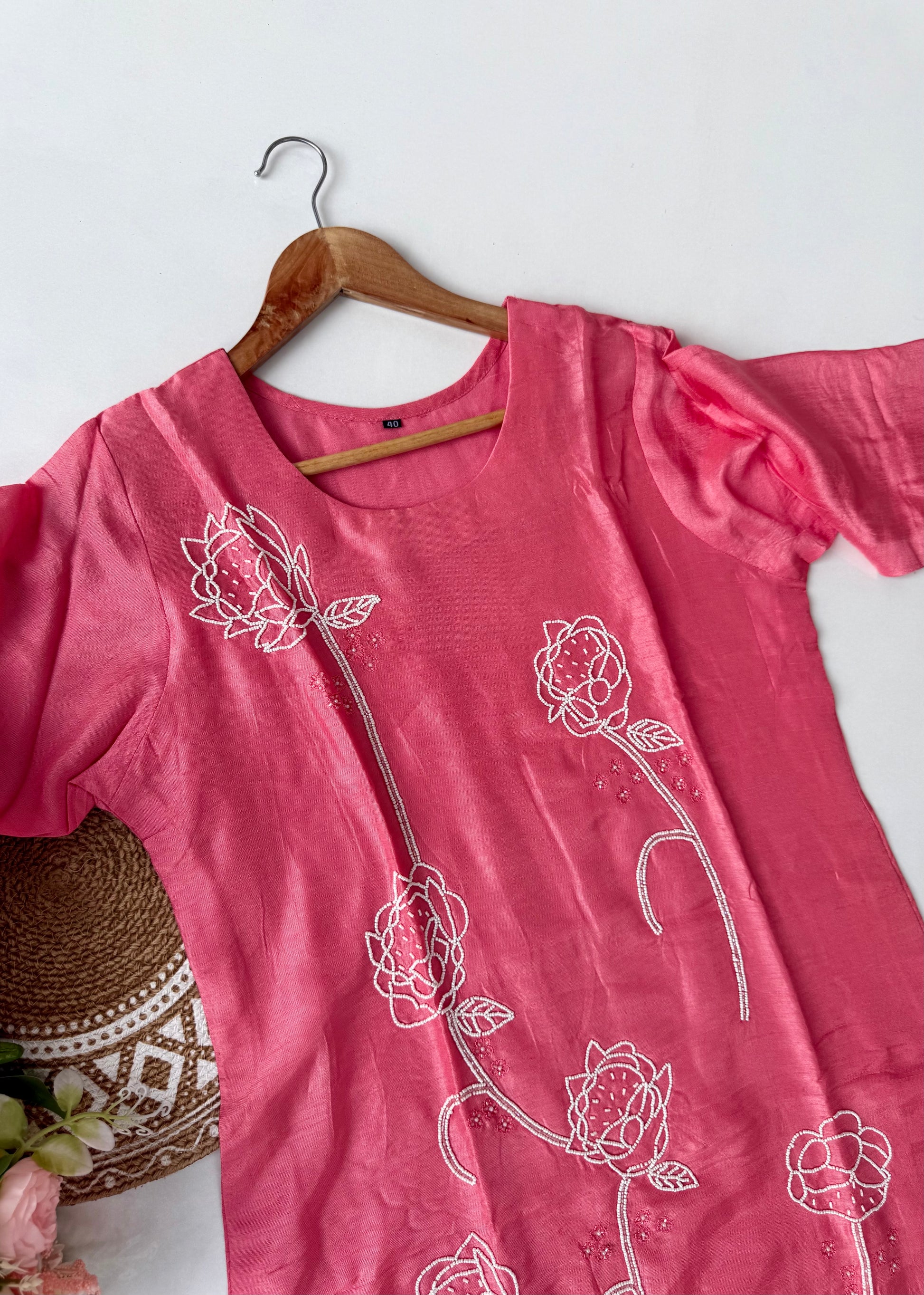 “Sarah” Premium Dola silk heavy handwork kurta set 🛍️