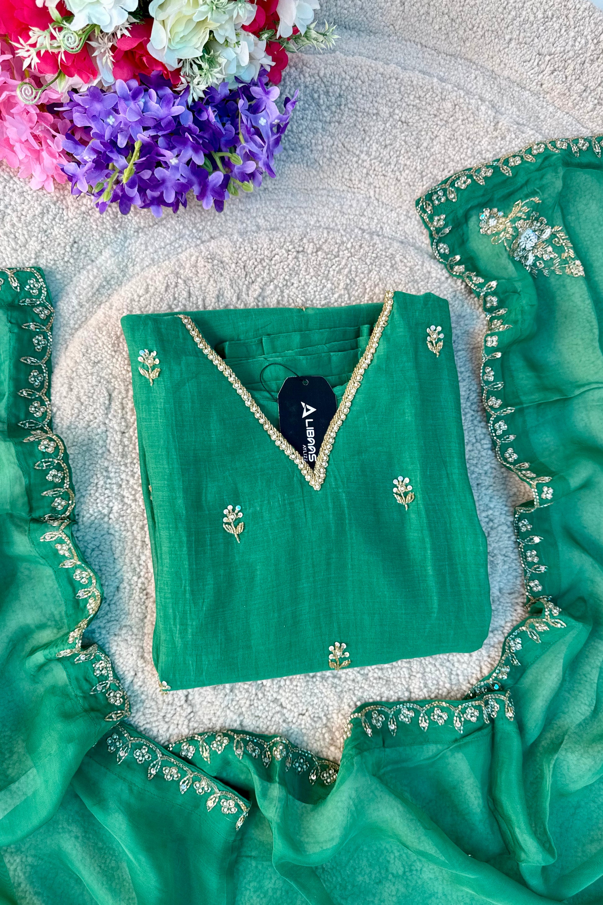 ✨”Mehar– Premium Party wear Mul Chanderi A-Line Kurta Set✨