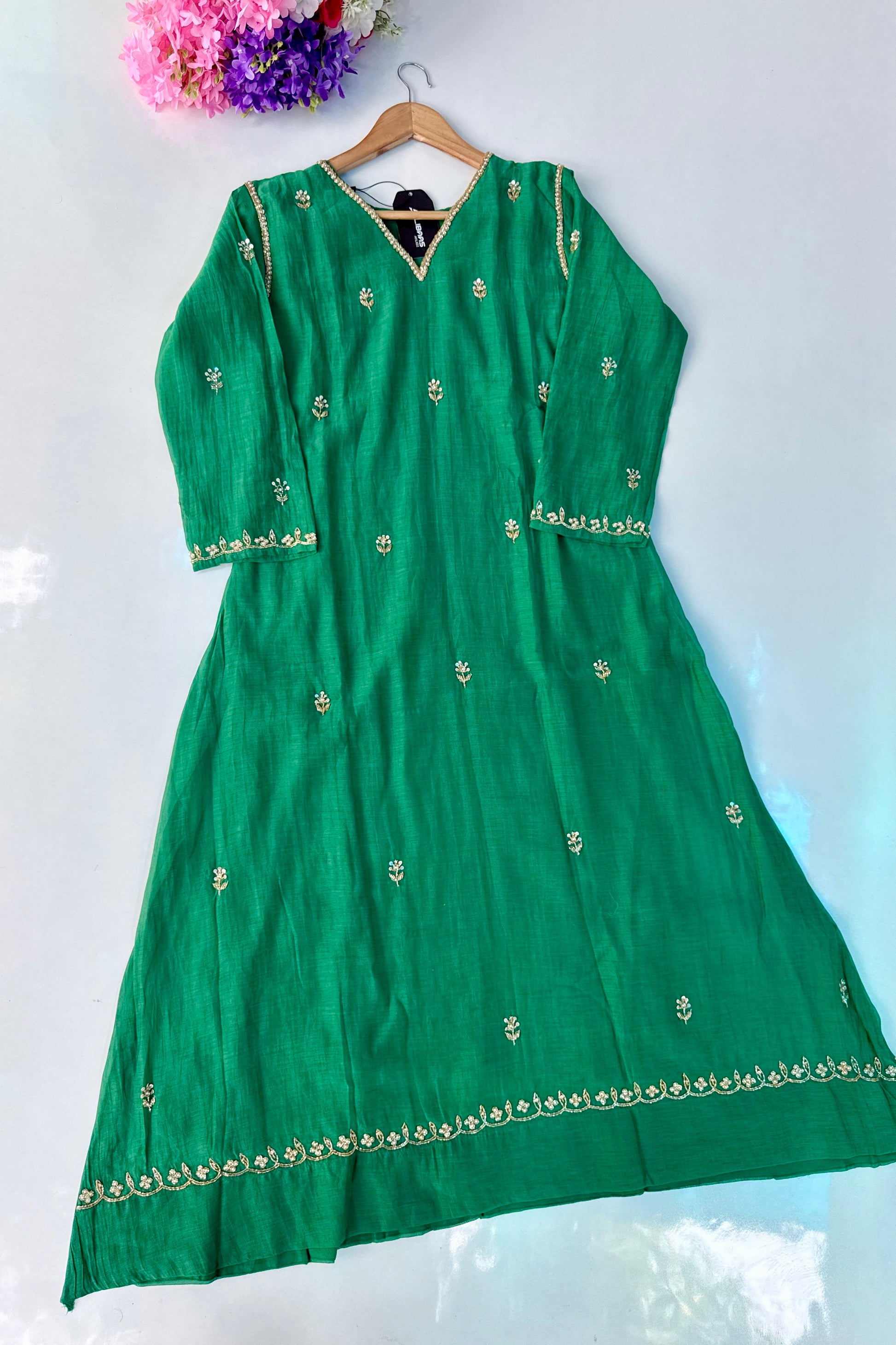 ✨”Mehar– Premium Party wear Mul Chanderi A-Line Kurta Set✨