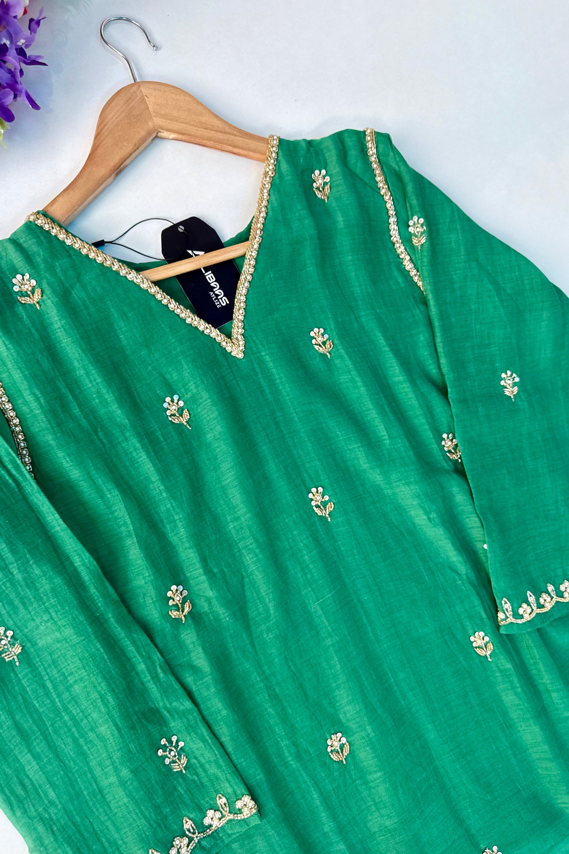 ✨”Mehar– Premium Party wear Mul Chanderi A-Line Kurta Set✨