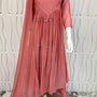 💫Snow – Premium Rosewood Peach Mul Chanderi Anarkali Kurta Set