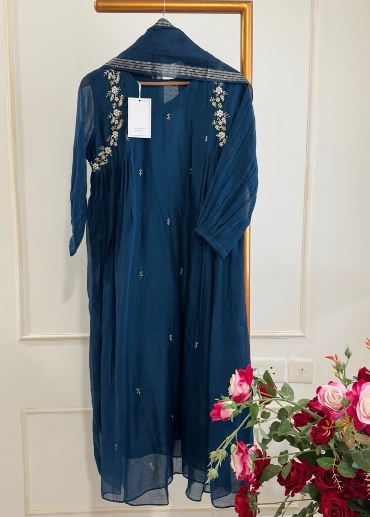 “Zayna” Premium Chinnon anarkali kurta set